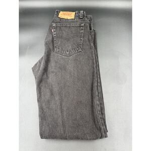 Vintage Levis 560 Womens 9Long Loose Fit Straight Leg Black Made In USA 90s